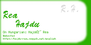 rea hajdu business card
